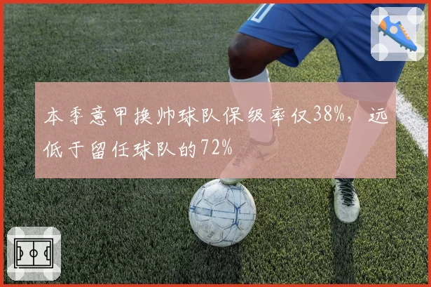 本季意甲换帅球队保级率仅38%,远低于留任球队的72%